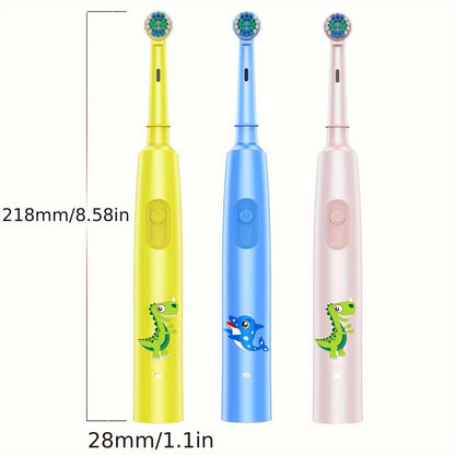 Youth electric toothbrush with 3 modes, USB rechargeable, and soft bristles for deep cleaning.