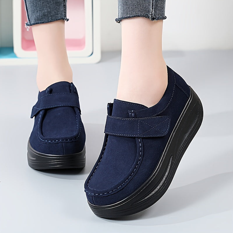 Women's trendy loafers with platform soft sole for comfortable daily wear.