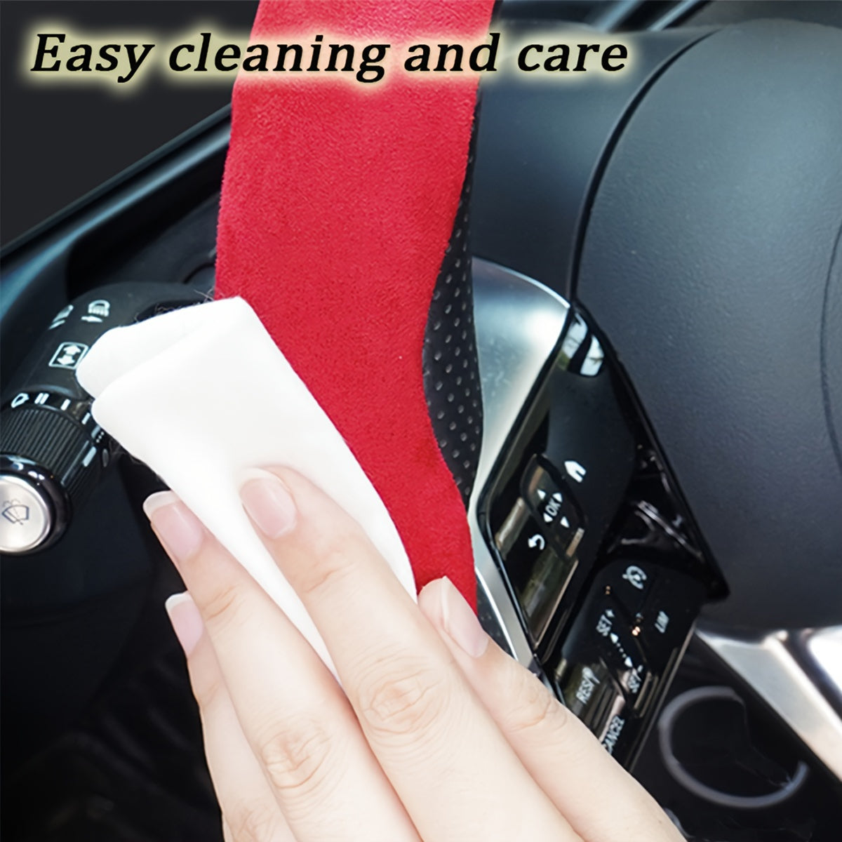 Luxury fluffy steering wheel covers for BMW made of breathable, anti-slip material with no inner circle - 1 set.