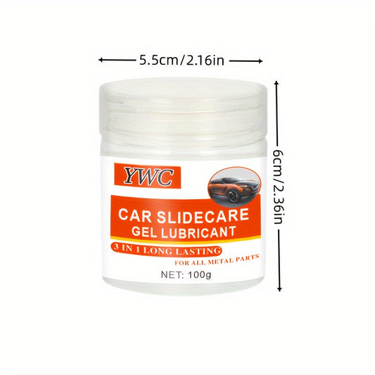 1 piece/set - Automotive grease specially formulated for sunroof tracks, hinges, and window seal maintenance. This factory solid paste-based lubricant is designed to reduce noise and ensure smooth operation. It is suitable for lubricating and polishing