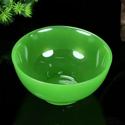 Elegant 2-Piece Natural Jade Bowl