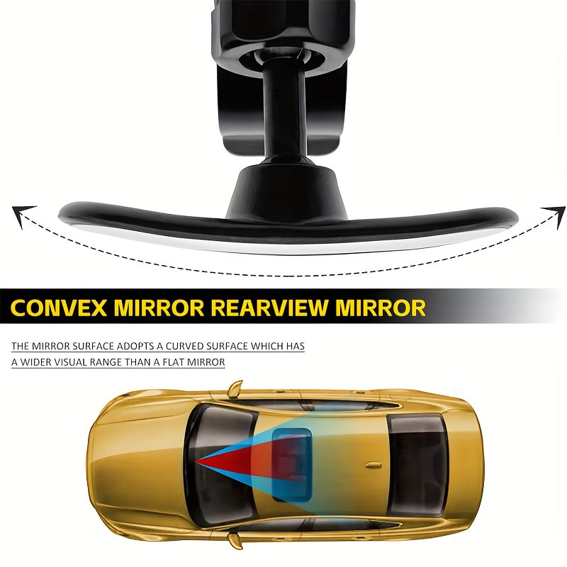 Adjustable Car Rear View Mirror for Cars SUVs Trucks with Right Wide Angle Convex Mirror, Perfect for Backseat Viewing, Ideal Automotive Interior Accessory