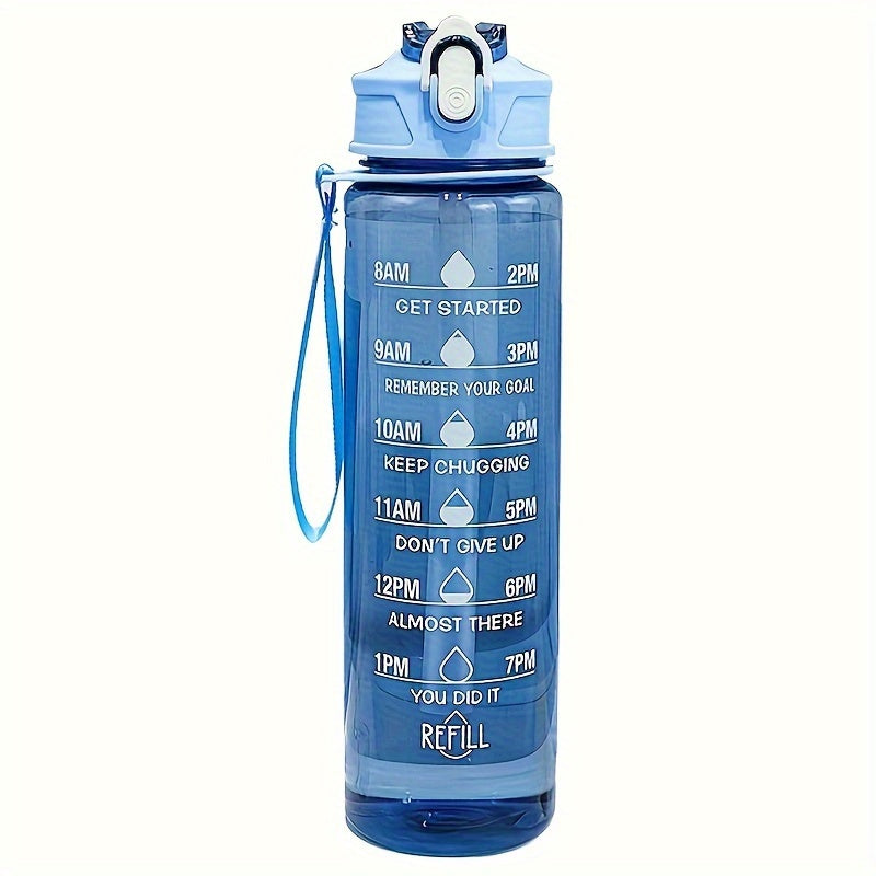 Gradient design sports water bottle with leakproof, portable, and large capacity, ideal for outdoor activities and daily use. Comes in transparent and gradient variations.