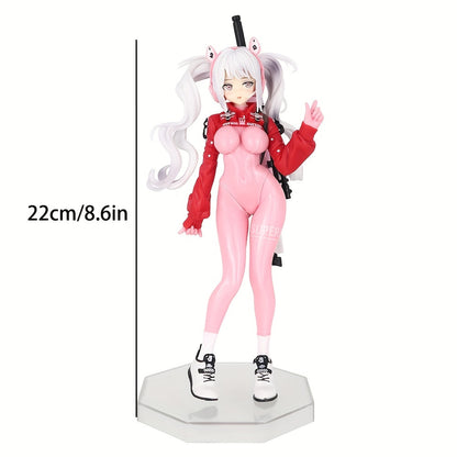 Seductive Pink Warrior Anime Figure: 18+ PVC Collectible, Ideal Gift for Otaku, Car, Home Decor, Desktop Display