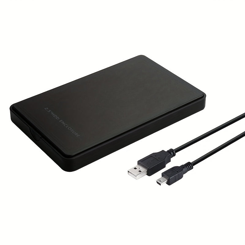 SATA to USB3.0 HDD Enclosure for SSD external storage, includes USB3.0/2.0 cable and ABS casing.