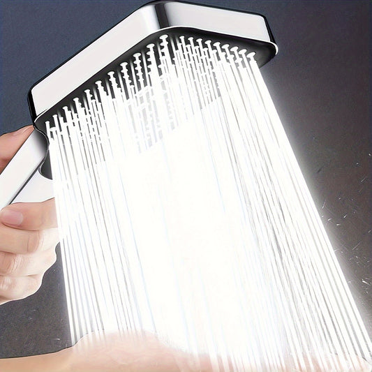 Shift Shower Silvery: High pressure household hand-held shower head booster.