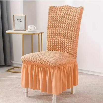 4 universal stretch chair covers with skirt, durable and washable, easy to fit and protect furniture