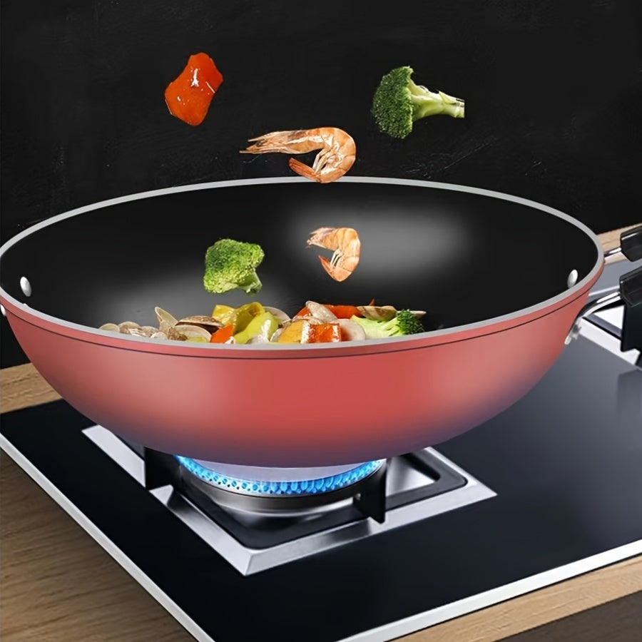 One-piece Cast Iron Frying Pan, 28-Inch Non-Stick Cookware, Smokeless Stovetop Pot for the Kitchen, Works with Induction and Gas Stoves, High-Quality Cooking Utensil for Home.