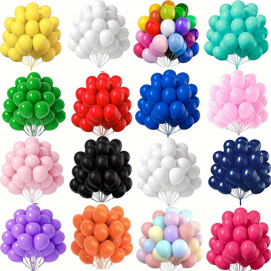 51 colorful latex balloons for weddings, birthdays, anniversaries, graduations, holidays, and celebrations. Perfect for indoor parties.