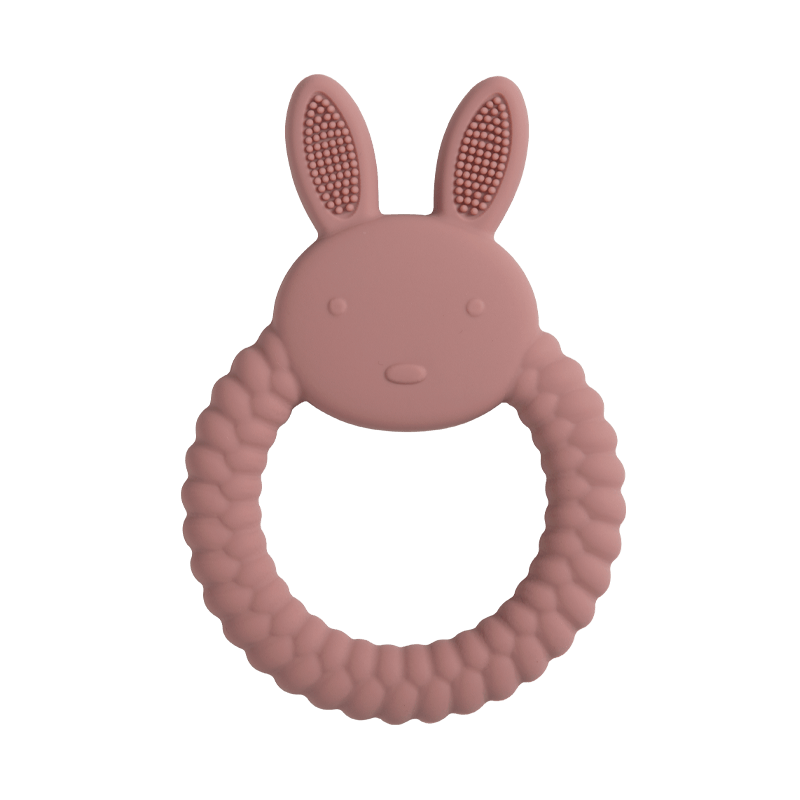 Silicone Teething Toy for Babies - Cute Rabbit Design, Safe for Chewing and Soothing Gums, Perfect for Newborns