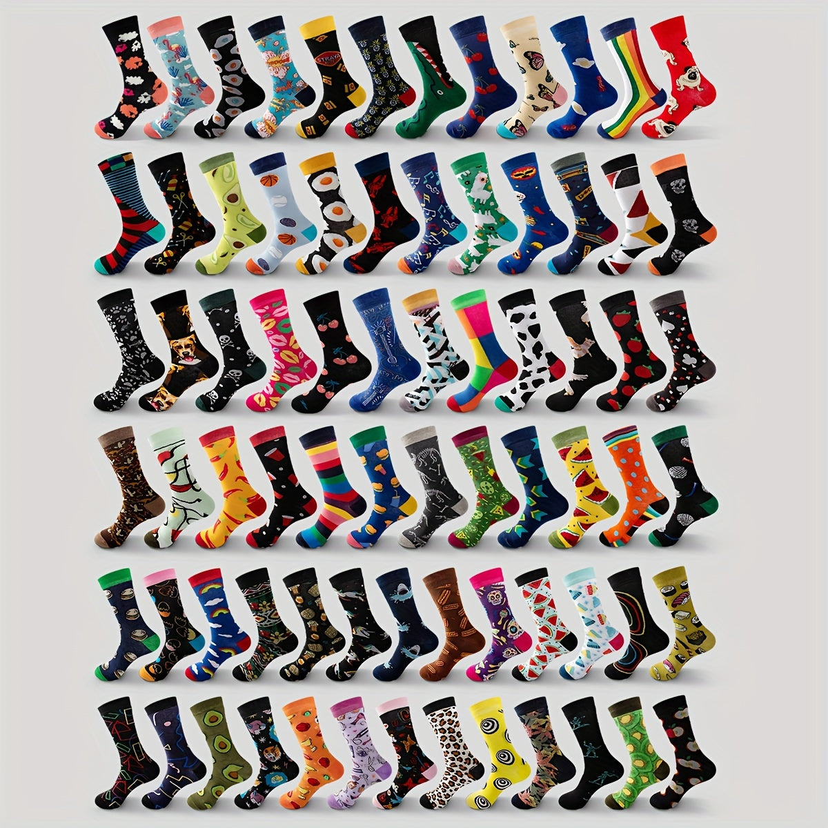 Men's Mid-Calf Socks with Basketball & Butterfly Designs, Soft & Comfortable, Perfect for Casual Attire.