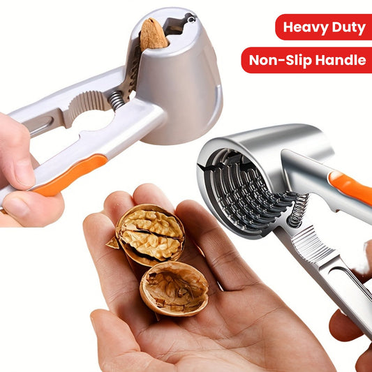 Durable Stainless Steel Nut Cracker with Non-Slip Handle, Perfect for Cracking Shells of Walnuts, Chestnuts, and Hazelnuts - Ideal for Seafood