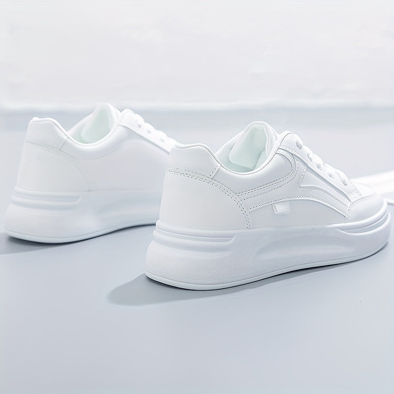 Casual women's sneakers with thick soles and stylish lace-up design, perfect for all seasons.