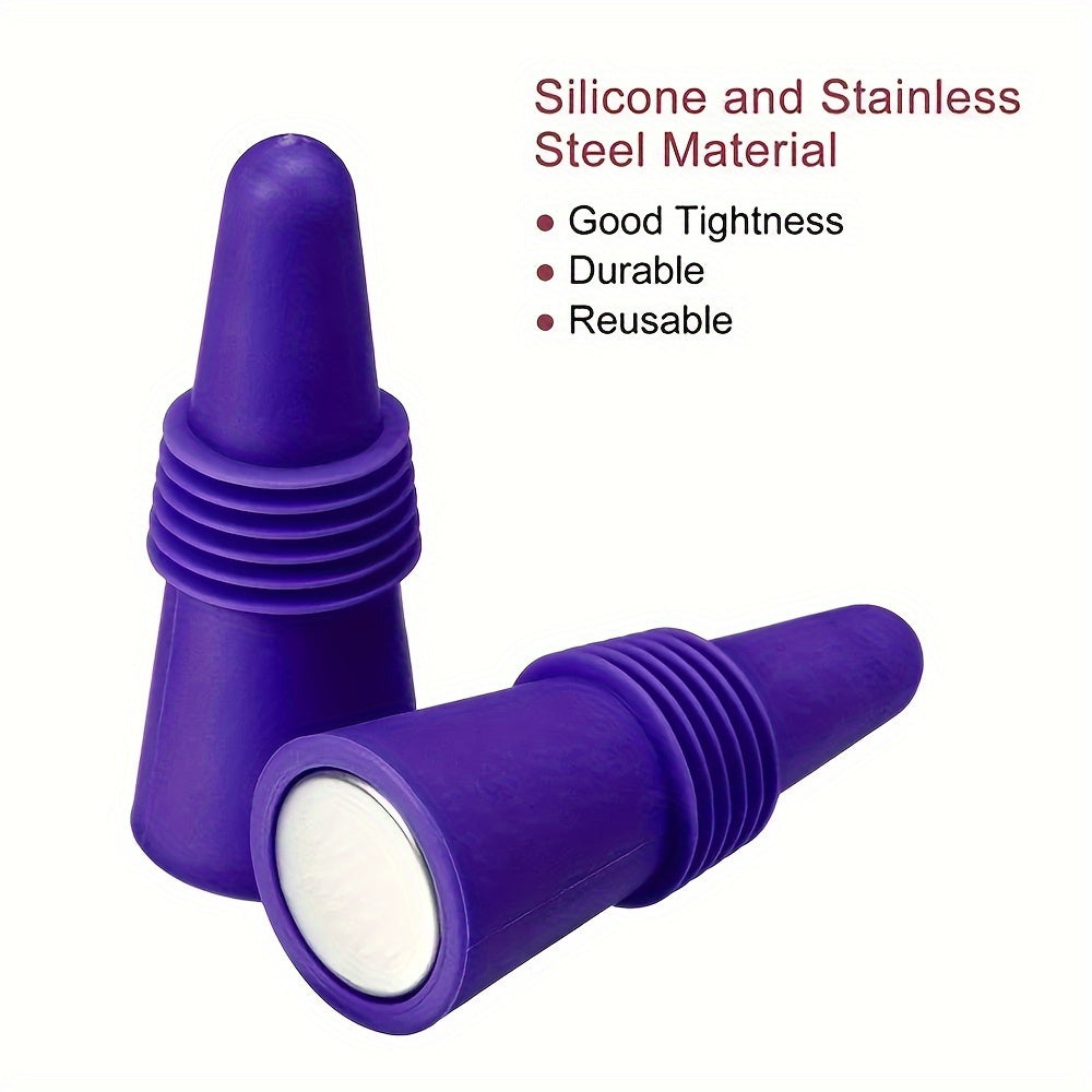 Silicone Bottle Caps Set: 10pcs Reusable Stoppers for Various Beverages – Perfect for Holidays and Special Occasions.