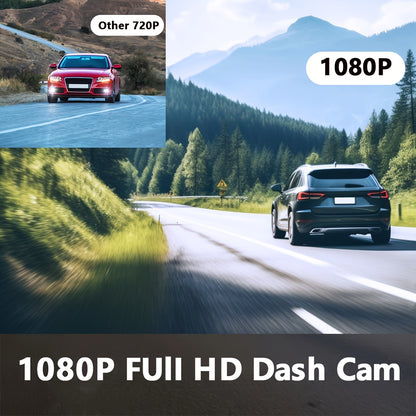 ZKCAMSPY HD 1080P Dash Cam for Cars with Wide Angle, Night Vision, G-Sensor, Loop Recording, and Motion Detection