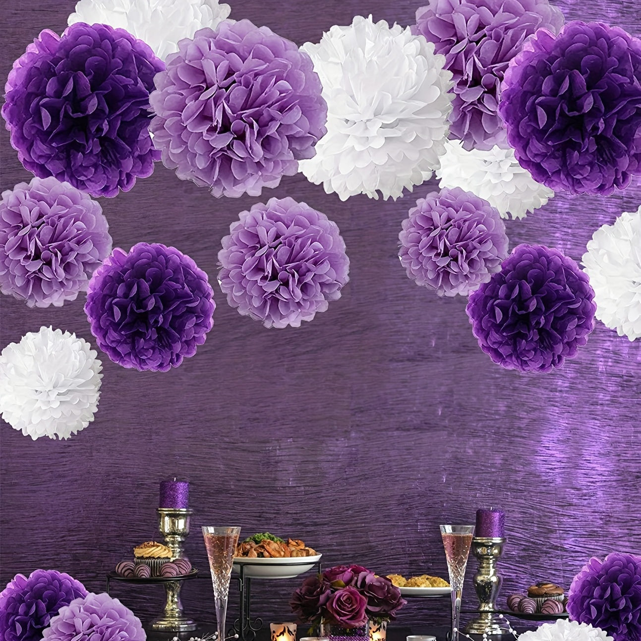 9 elegant paper flower balls for weddings, birthdays, parties, and graduations - decorative hanging ornaments that require no electricity.