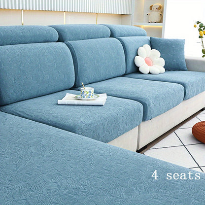 Thick Jacquard sofa cushion cover with elastic-band, perfect furniture protection for bedroom, office, or living room.