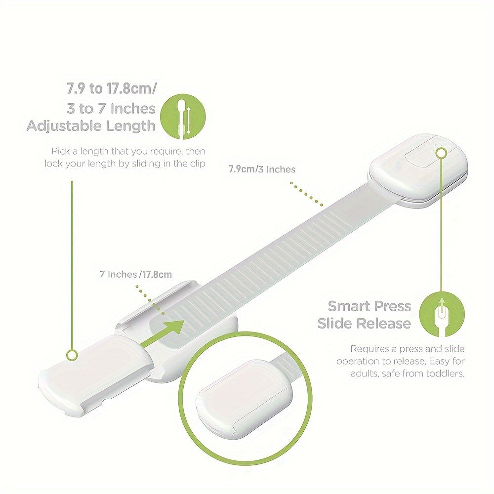 Simple to Install Child Safety Lock - Utilizes 3m Adhesive, No Screws or Magnets Required, Versatile for Cabinets, Drawers, Doors, Kitchens & Beyond