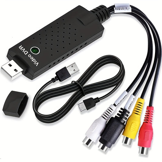 Convert your old VHS tapes to digital with this USB 2.0 video capture card for Mac and PC. Compatible with Windows 2000/10/8/7/Vista/XP/Android.