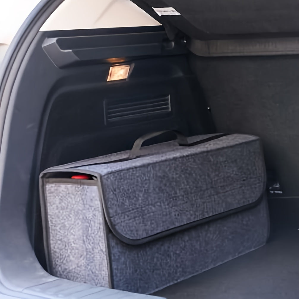 1PC Felt Foldable Car Storage Box Trunk Bag