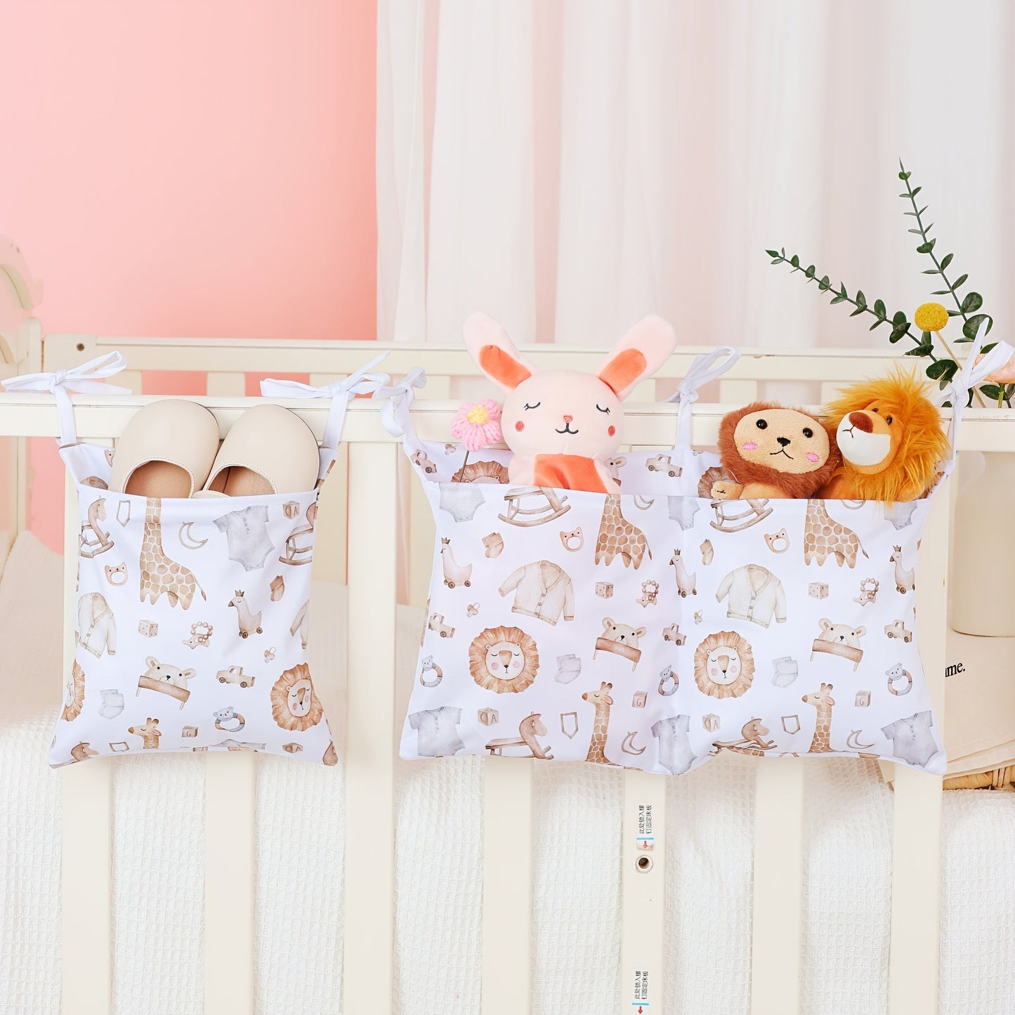 Keep your kids' essentials organized with our Single or Dual-Pocket Bedside Storage Organizer! Featuring cute printed fabric and convenient hanging design for bottles, diapers, and toys. The perfect Christmas or Thanksgiving gift for youngsters. Get