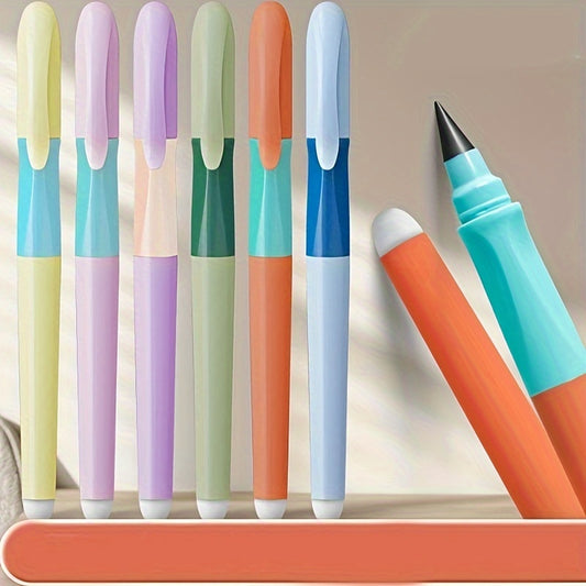 Permanent no-sharpen pencils with eraser - great for drawing and writing.