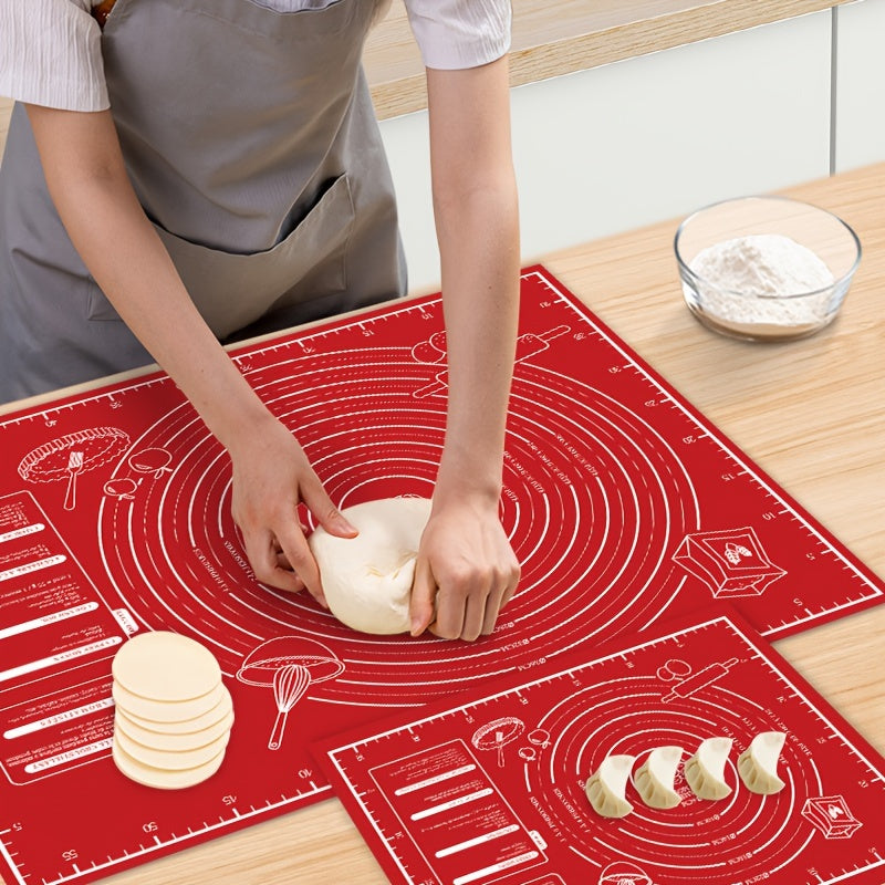 Variety Pack of Non-Stick EVA Baking Mats for Durable and Reusable Pastry Rolling. Food Safe and Easy to Clean with Measurements for Baking, Dough Rolling, and Pie Crusts. Perfect for holiday baking - Christmas, Halloween, Easter, Hanukkah, Thanksgiving.