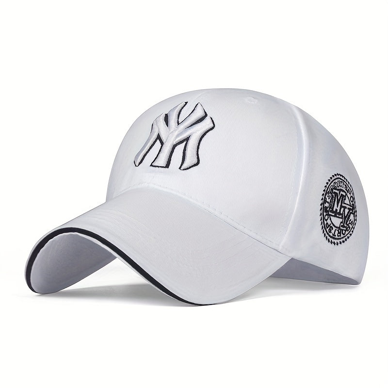 1 piece of a unisex sunshade breathable casual baseball cap with adjustable strap and trendy embroidery, suitable for outdoor sports.