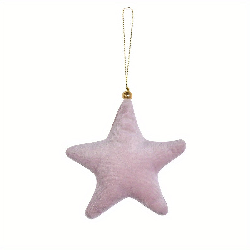 Classic velvet Christmas star ornament for decorating trees and homes.