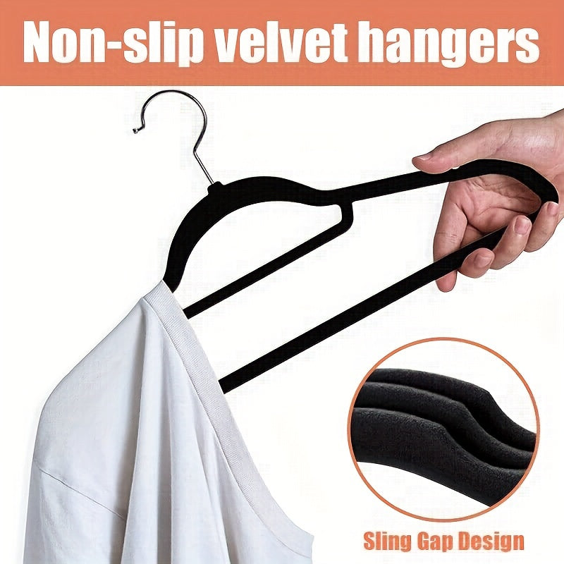 Hanging Non-Marking Clothes Hangers in Sets of 30, 50, or 100 - Perfect for Saving Space and Organizing Clothes in Bedroom, Bathroom, Office, Entryway, Closet, Wardrobe, Home, or Dormitory. Made of Non-Slip Plastic Material.