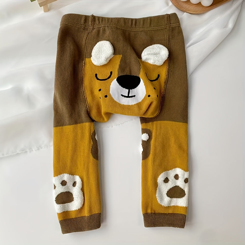 2 cute cartoon cotton blend leggings for youngsters, soft, stretchy, and perfect for all seasons