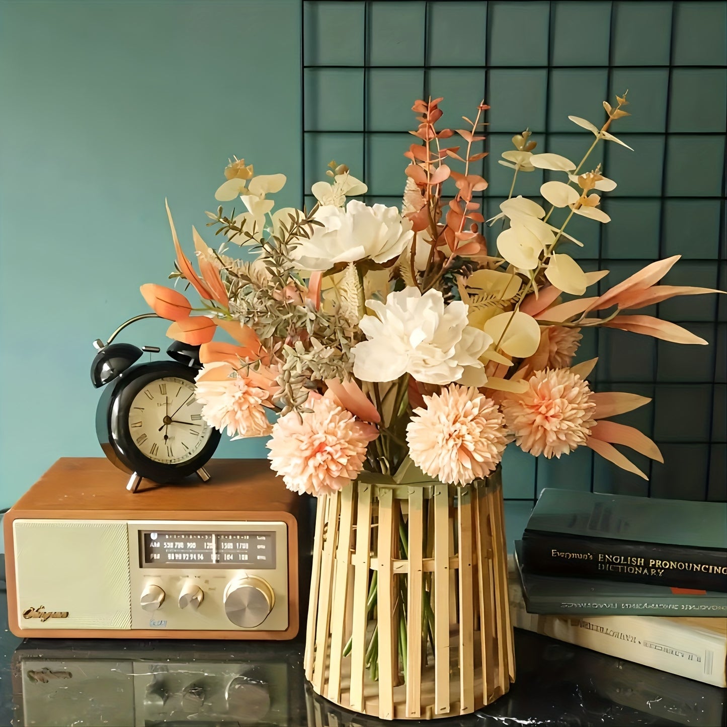 Artificial hydrangea flowers for year-round home decor, perfect for holidays - no container included.