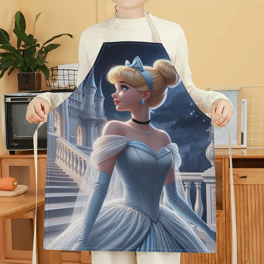 Introducing the Disney Cinderella Waterproof Apron, made from chic and durable 100% polyester. This easy-care apron features a glossy finish and showcases the beloved princess in a castle setting. Perfect for use in homes, hotels, restaurants