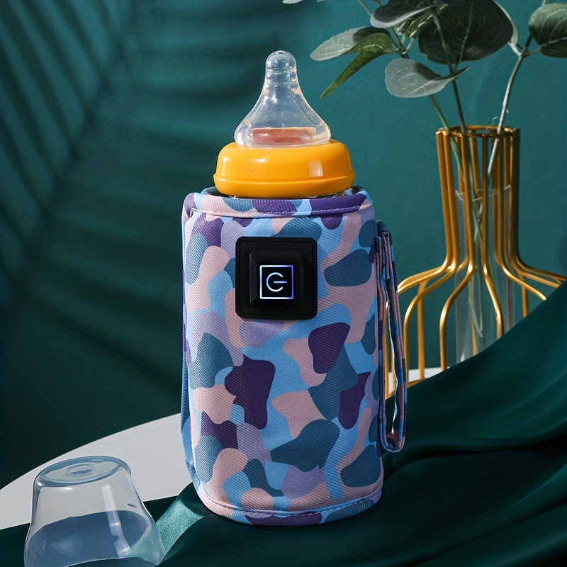 Portable USB bottle warmer for travel, camping, and outdoor adventures. Great for keeping milk formula warm on the go. Can be used in the car, stroller, or at home. The insulated bag keeps bottles warm for nursing. Makes a perfect Easter gift for