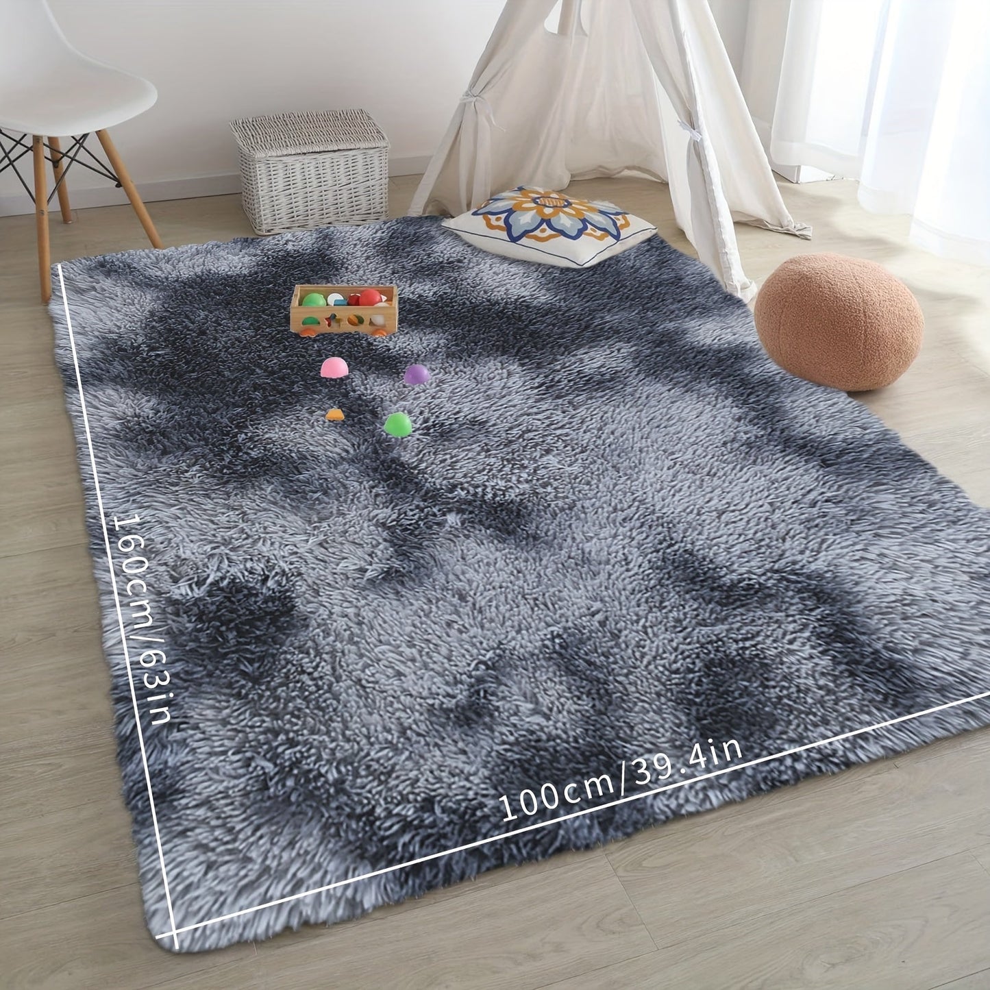 A plush carpet with thick, long hair ideal for the bedroom or living room.