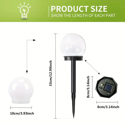 Solar-powered LED garden lights for outdoor landscapes - Durable plastic, automatic on/off, modern design for pathways, yards, decks, lawns, and patios.