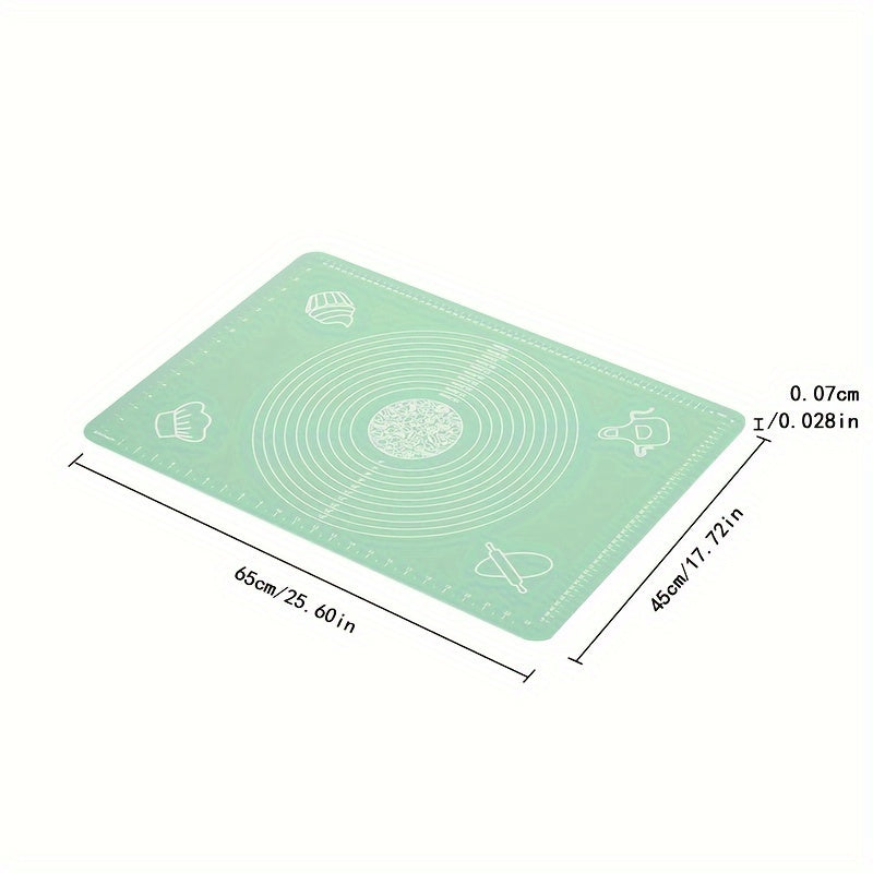 Silicone Pastry Mat - Non-Stick Baking Mat for Bread, Candy, Cookies and More! Kitchen Tools and Accessories for Home Baking.