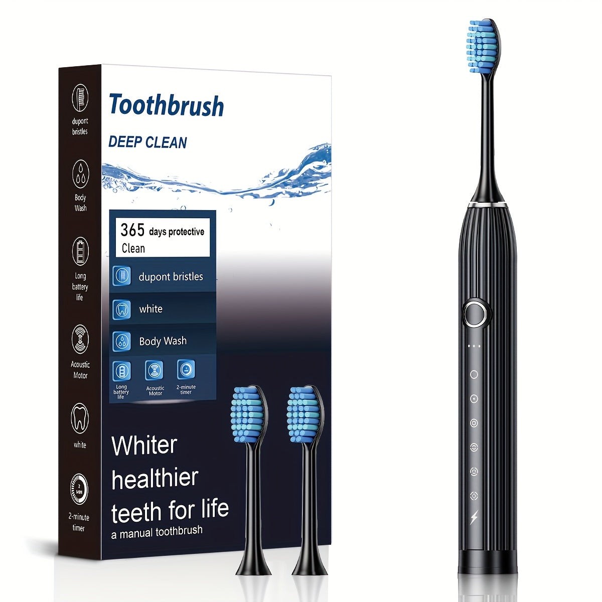 Combo set with rechargeable electric toothbrush and water flosser, USB charging, soft bristles, deep clean oral care.