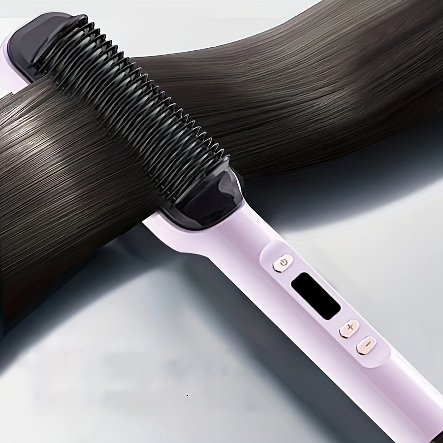 1pc Multifunctional Hair Straightener Comb with Negative Ion Technology, Type C Plug, Ideal Gift.