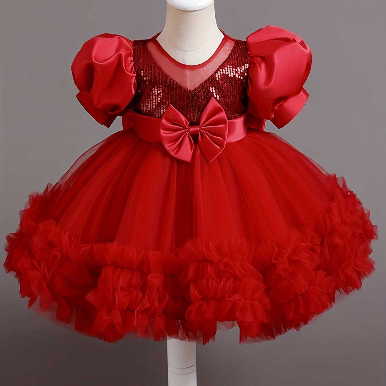 Girls Beautiful Sequin Design Tutu Dress for Birthday Party