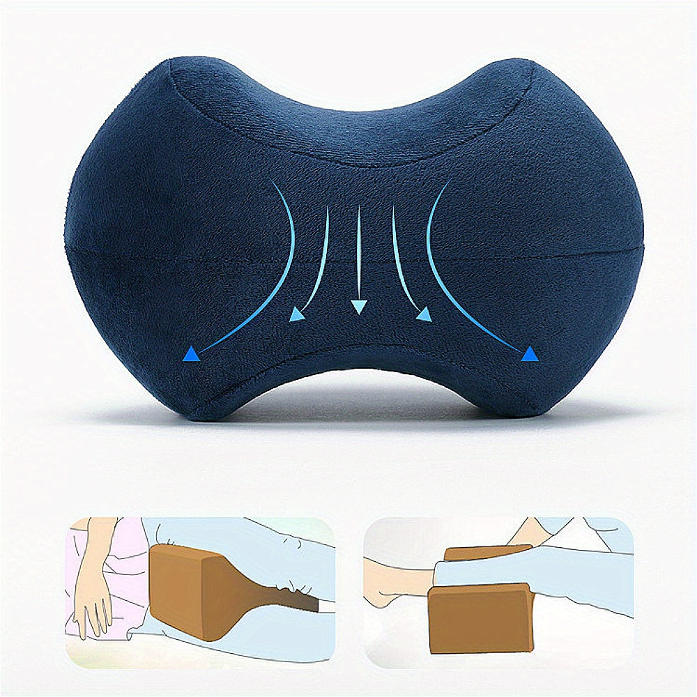 Memory Foam Leg Positioner Pillow, designed for comfort and support during pregnancy, post-surgery recovery, or everyday relaxation. Medium firmness makes it suitable for ages 14 and up. Ideal for improving posture and reducing discomfort.