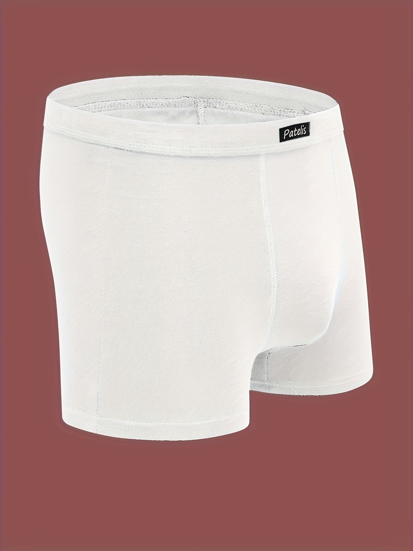 3 Men's Plus Size Cotton Underwear: Casual Plain Color Boxer Trunks, Breathable and Quick Drying Boxer Briefs.