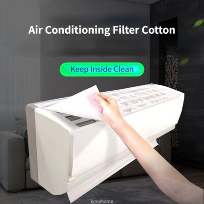 5 flame retardant air conditioner filter pads measuring 80.01x19.99cm to improve home air quality by capturing PM2.5, pollen, and smoke.