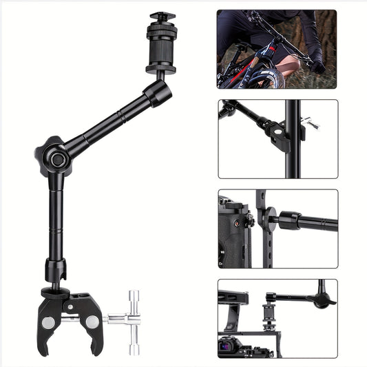 27.94 cm Articulating Magic Arm with Super Clamp for attaching DSLR camera to LCD monitor or LED video light.