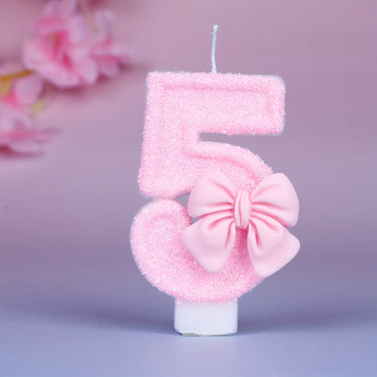 Pink Glitter Number 12 Birthday Candle - Ideal for Celebrations, Parties, and Decor.