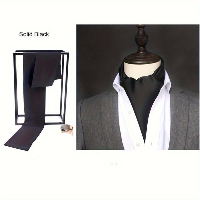 Stylish Men's Scarves: British Vintage Suit Shirt Twill Scarf with Printed Double-layer for Business - Unisex Wraps