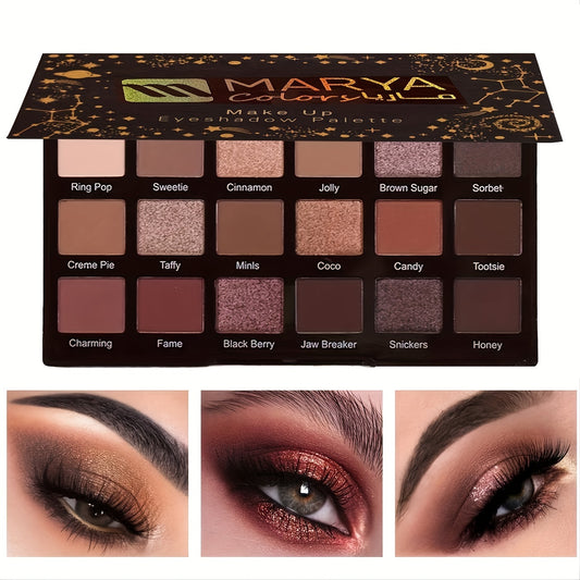 Desert Dusk Eyeshadow Palette: 18 Highly Pigmented Waterproof Shades