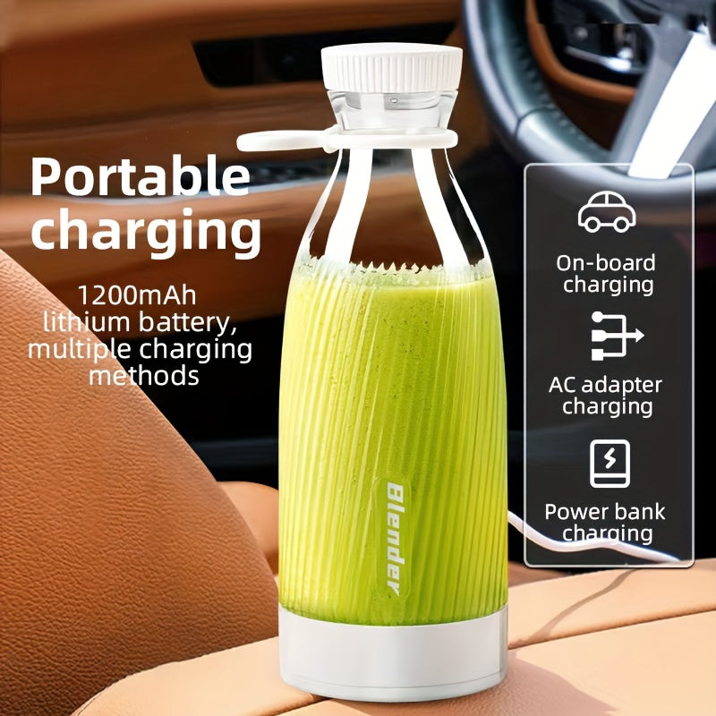 Portable Wireless USB Rechargeable Mini Fruit Juicer - Perfect for Juicing on the Go!