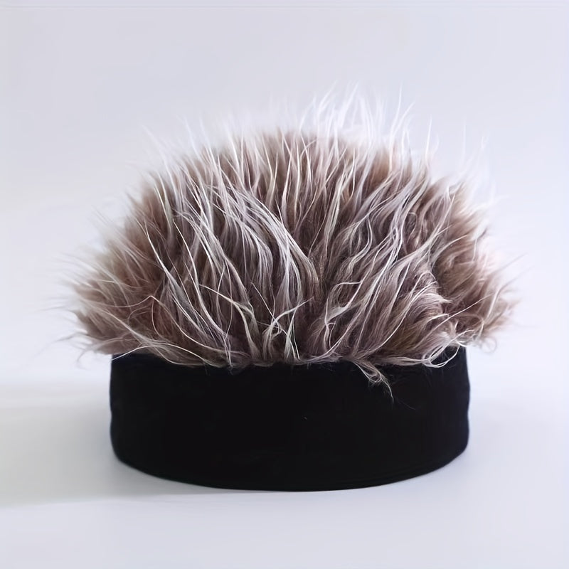 Choose from four stylish options with our trendy fine cool headband wig. This adjustable beanie wig hat offers a slicked back or fluffy style, perfect for men at casual parties, school events, or cosplay photo shoots.