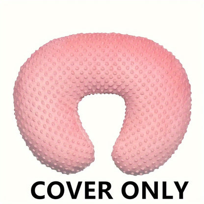 Soft and snug minky nursing pillow cover, ideal for breastfeeding and comfortable nursing for infants and babies.